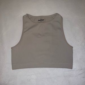 Tan Ribbed Tank Top